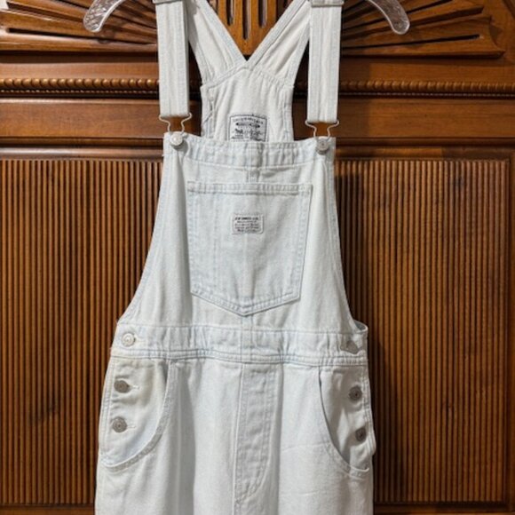 Levi's Women's Utility Carpenter Overalls Light Wash in Home Sweet Home Size M - Picture 2 of 6